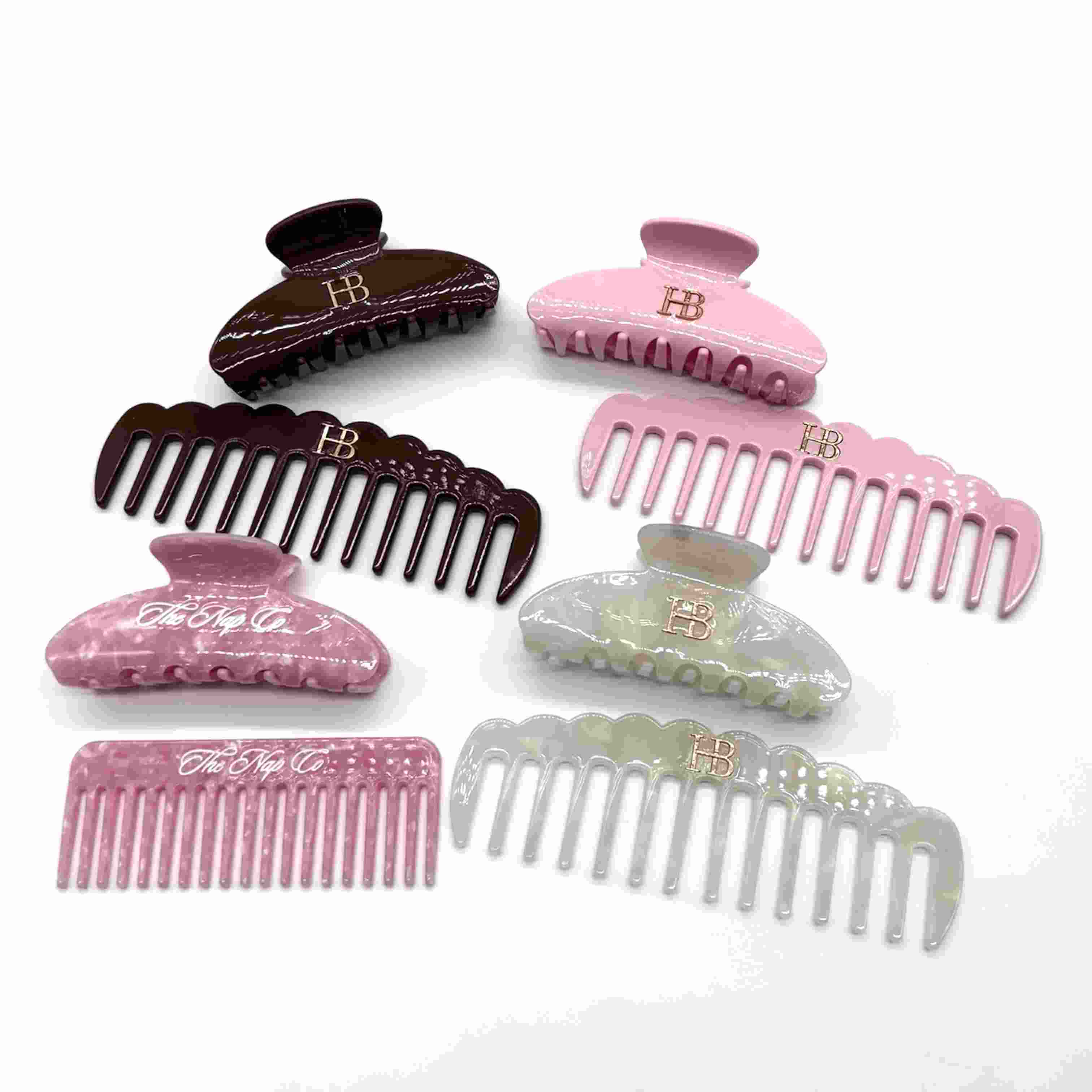 Hoe kunnen de modevrouwen gepersonaliseerde haaraccessoires op maat logo acetaat haarklauwclip en kamset voor salon- en haarverzorging de merkmarges in de detailhandel in premium schoonheid verhogen?