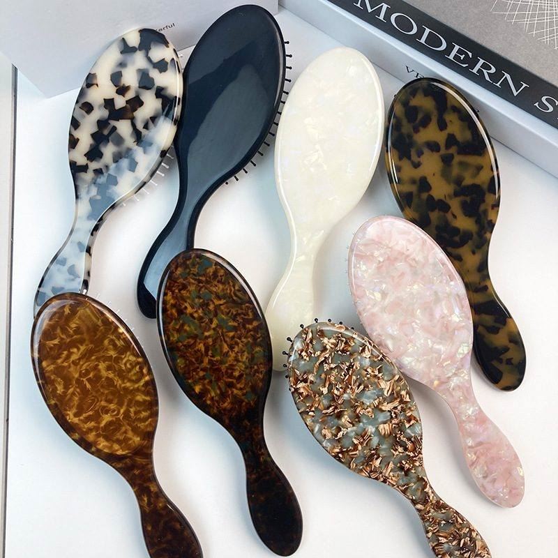 Aangepaste acetaatkam Haarborstel Airbag Kapperkam met handvat