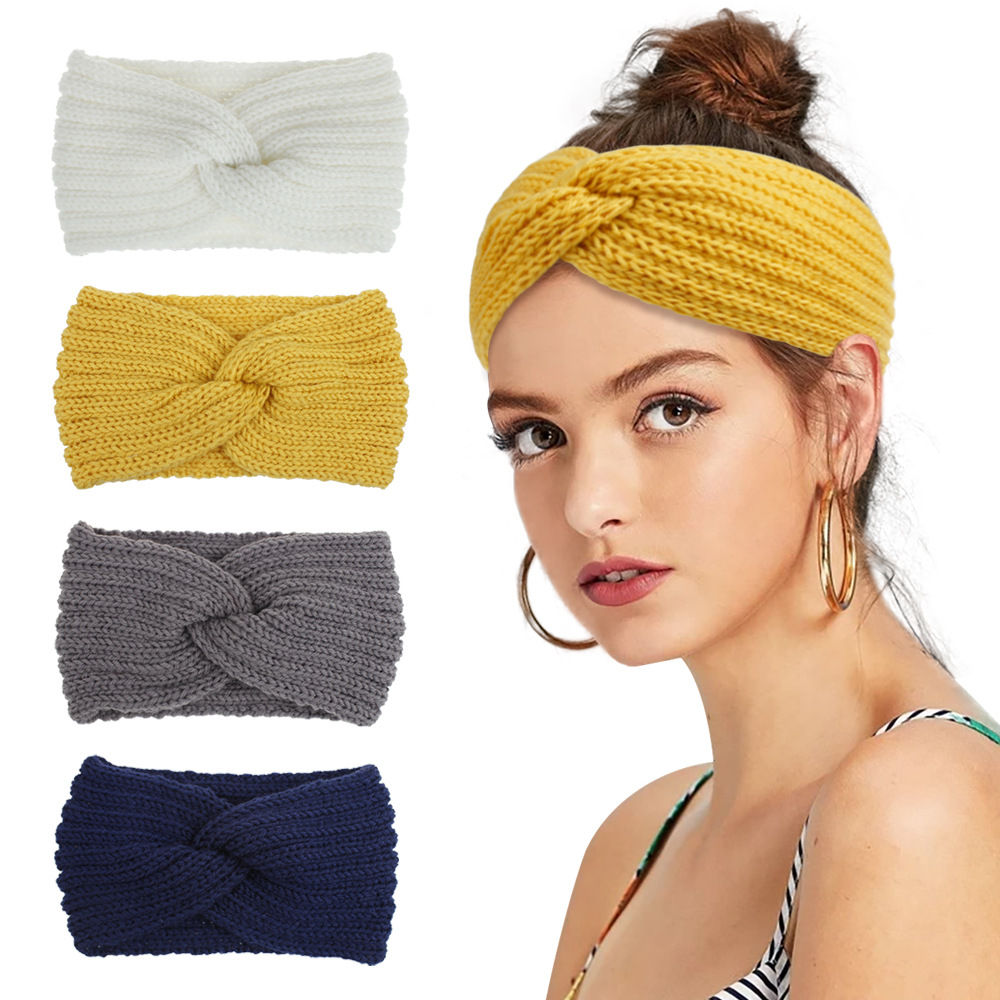 Damesmeisjes hoofdband gebreide hoofd wraps haakhaarbands