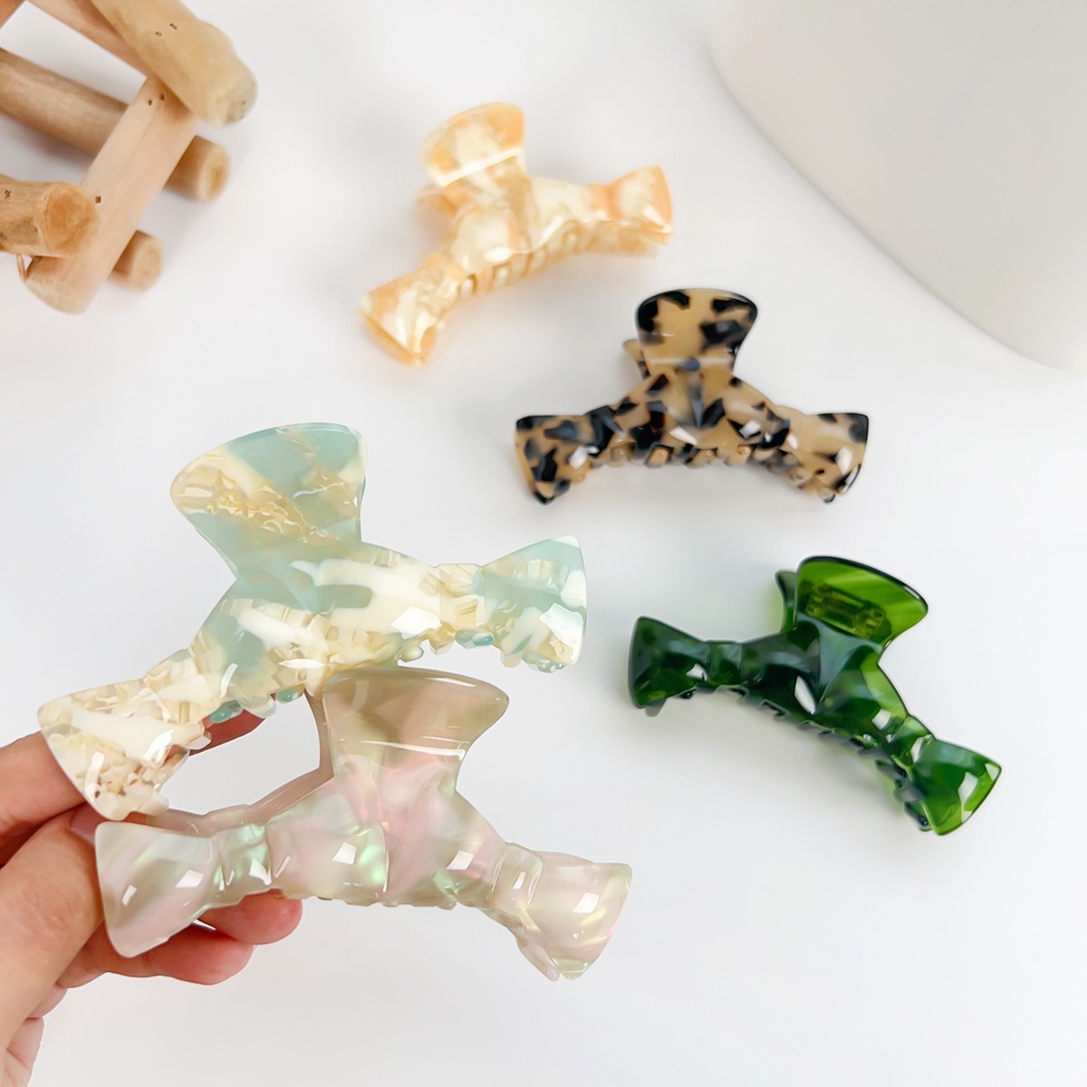 Zoete snoepacetaat haarclips vrouwen grip klauwen clips haaraccessoires
